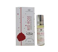 Parfum Al Rehab Attar Authentique Sans Alcool Halal 6 ml 100% Huile de Qualité Supérieure 6 ml x 6 PCS (Red Rose)
