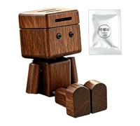 Parfum automatique réutilisable de forme de robot en bois de voiture de dés | Diffuseur de parfum de sortie d'air pour conducteurs, modificateurs, camions, camping-car, berlines, voyages sur route, dépla