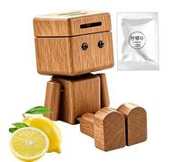 Parfum automatique réutilisable de forme de robot en bois de voiture de dés | Diffuseur de parfum de sortie d'air pour conducteurs, modificateurs, camions, camping-car, berlines, voyages sur route, dépla