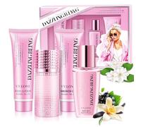 Parfum Coffret Cadeau Femme,Coffrets Beauté :Eau de Toilette,Gel Douche,Creme Hydratante Corps,Les Parfums Floraux et Fruités Conviennent à Tout le Monde,Rayonnez de Charme et de Confiance