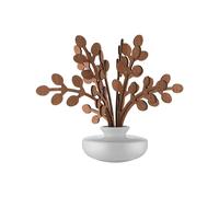 Alessi MW64 1S W Brrr Diffuseur à Feuille - Porcelaine Blanc, Bois d'acajou