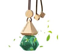 Parfum de voiture - Parfums de véhicule, 1 diffuseur à pendentif pour rafraîchir l'intérieur, fioles en verre avec couvercles en bois, auto-soins, récipients suspendus , conduire et