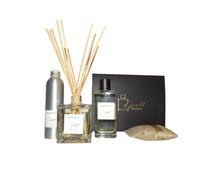 Parfum d'intérieur Esprit du Lin en Coffret diffuseur, Vaporisateur, Recharge et Gousset