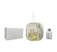Parfum en simili cuir SACRO MEDJUGORJE avec détails en or dans une boîte cadeau. Bonbonnière de mariage, baptême, communion, confirmation, remise de diplôme, anniversaires et cadeaux utiles