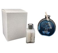 Parfum en verre transparent arbre mains cœur avec application en méthacrylate coloré. Bonbonnières, mariage, baptême, communion, anniversaires et cadeaux utiles, originaux (CELESTE)
