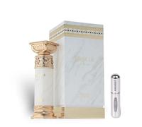 Parfum Grèce Eau de parfum 100 ml, parfum arabe unisexe de longue durée, avec atomiseur rechargeable 5 ml, Fragacia Floral Gourmand avec notes de lait, tubéreuse et vanille (Grèce)