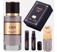 Parfum Gris Senteur Montaigne - - Coffret Luxe - Extrait De Parfum 50ml + Essence Pure 3ml + 2 E¿Chantillons Offert - Coffret Cadeau Homme Et Femme - Collection Privee Générique