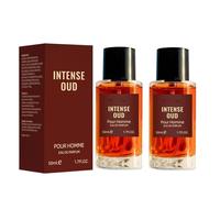 Parfum Homme Oud Wood & Santal, Eau de Parfum Longue Tenue, Notes Boisées et Musquées, Pour Voyages, Cadeaux et Occasions Spéciales, Fragrance Élégante et Intense (2pc)