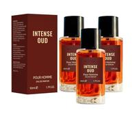 Parfum Homme Oud Wood & Santal, Eau de Parfum Longue Tenue, Notes Boisées et Musquées, Pour Voyages, Cadeaux et Occasions Spéciales, Fragrance Élégante et Intense (3pc)