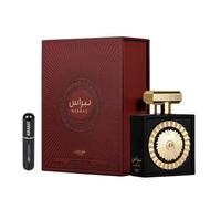 Parfum Nebras original 100 ml, arabe unisexe de longue durée, avec atomiseur rechargeable 5 ml, doux avec notes de baies rouges, mandarine, vanille et ambre