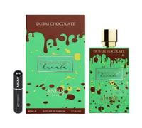 Parfum pistache Kunafa Extrait de Parfum unisexe 80 ml, parfum arabe longue durée avec atomiseur 5 ml, parfum doux et chaud avec notes de pistache, caramel et chocolat (Pistache