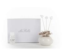 Parfum porcelaine 7 x H 7 cm rose tourterelle bonbonnière boîte cadeau essence incluse décoration utile élégante cérémonie mariage communion baptême