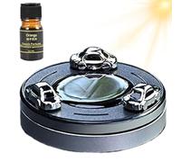 Parfum solaire pour voiture, désodorisant pour voiture à énergie solaire, ornement solaire de thérapie avec motif de voiture, désodorisant pour voiture, diffuseur de couple