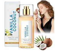 Parfum vanille et coco pour femme - Spray de parfum longue durée à la vanille et noix de coco pour cheveux et corps - Brume parfumée et noix de coco hydratante - Sans adhérence (100 ml)