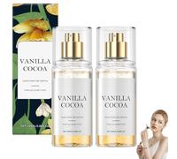Parfum vanille, parfum cheveux pour femme, brume parfumée légère et longue durée, nourrissante, hydratante et rafraîchissante, non grasse, élimine les odeurs pour la peau et les cheveux (2pcs)