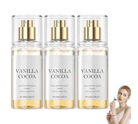 Parfum vanille, parfum cheveux pour femme, brume parfumée légère et longue durée, nourrissante, hydratante et rafraîchissante, non grasse, élimine les odeurs pour la peau et les cheveux (3pcs)
