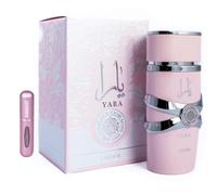 Parfum Yara Original 100 ml, Parfum Arabe pour Femme de Longue Durée, Eau de Parfum Importé de Dubaï, Inclut Vaporisateur Rechargeable 5 ml, Fragrance Florale et Douce (Yara)