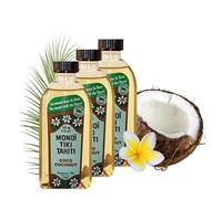 Parfumerie TIKI Coco Tahiti Monoi 120ml - Huile Corps Cheveux Hydratante Nourrissante Parfum Noix de Coco Massage - Soin Naturel Fabrique a Tahiti (Lot de 3)