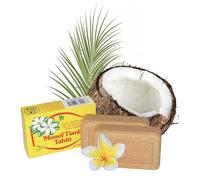 Parfumerie TIKI Savon Monoï Tiaré Tahiti 130g - Savon Végétal Huile de Coco Hydratant Corps Visage - Parfum Exotique - Fabriqué à Tahiti (Lot de 2)