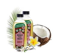 Parfumerie TIKI Vanille Tahiti Monoi 120ml - Huile Corps Cheveux Hydratante Nourrissante Massage - Parfum Vanille des Iles - Fabrique a Tahiti (Lot de 2)