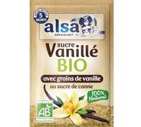 Parfumez vos desserts avec des grains de vanille bio - ALSA Sucre Vanillé Bio, format 37,5g au sucre de canne - Lot de 3