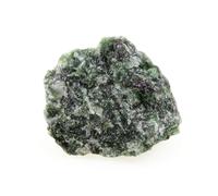 Pargasite Chromifère & Rubis. 31.3 Cts. Vieille-Brioude, Haute-Loire, France.