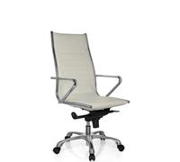 PARIBA III - Siège de direction de qualité professionnelle Blanc Crème