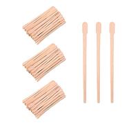 Parieo Lot de 200 bâtons de cire à sourcils en bois - Abaisse-langue - Spatules de cire - Bâtons de tatouage pour épilation des poils et du corps