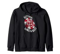 Parier comme Un Boss Poker Chip Cards Casino Holdem Sweat à Capuche