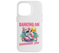 Parier sur la Joie d'Été Astronaute Flamant Design Coque pour iPhone 14 Pro Max