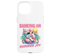 Parier sur la Joie d'Été Astronaute Flamant Design Coque pour iPhone 15