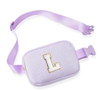 Parima Sac banane pour femme et fille - Lettres - Petit sac banane - Cadeau personnalisé - Cadeau d'anniversaire pour filles et femmes - Sac banane avec lettres, lilas, L