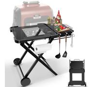 Pariplus Chariot de barbecue de qualité supérieure pour four à pizza Ninja Woodfire OG700/OG800/OG900, Pro XL et OO101, compatible avec les plaques Blackstone de 43,2 cm et 55,9 cm, table de gril