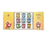 PARIS 2024, CJO6106, Lot de 9 Bougies Parfumées Mascotte en Coffret, Produit Officiel sous Licence, Senteurs : Musc blanc, Jasmin & Magnolia, Durée de combustion : 5 h