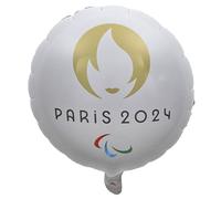 PARIS 2024 - CJO8006 Ballon Aluminium Para Gm 45 cm, Produit Officiel Sous Licence, Décoration de Fête, Gonflage Facile, Thème Sportif, Pour Anniversaire