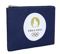 PARIS 2024 Pochette JO Collection Officielle Jeux Olympiques Bleu 21x15cm