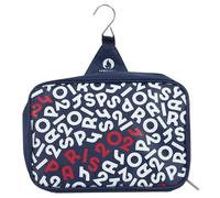 PARIS 2024 - Trousse de Toilette et Flacons City - Produit Officiel sous Licence - À Suspendre avec Crochet - Imperméable et Réutilisable - 3 Flacons Inclus - Fermeture Éclair