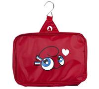PARIS 2024, Trousse de Toilette Et Flacons Mascotte Love, Produit Officiel sous Licence, A Suspendre, Articles De Toilette, Imperméable Réutilisables, avec Crochet, 3 Flacons, Fermeture Éclair