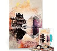Paris à l'aquarelle Puzzle Adulte 1000 pièces Jeu d'exercice Mental apaisant Design et Assemblage Cadeau Exceptionnel (38x26cm)