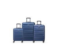 Delsey - Set de 3 valises rigides Air Armour - à roulettes Bleu nuit S/M/L