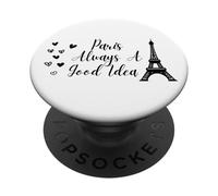 Paris Always A Good Idea Eiffel Tower in France PopSockets PopGrip Adhésif