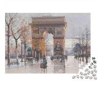 Paris Arc de Triomphe Casse-tête 1000 Pièces avec Découpe Précise, Jeu De Puzzle Classique activité Zen pour Une Décoration Murale, Idée Cadeau Anniversaire 52x38cm/1000pcs