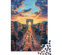 Paris Arc De Triomphe Sunset-1 Plaque Métallique Vintage 38x26cm/1000pcs pour Le Coin Bar, pour Les Murs Et Espaces Intérieurs