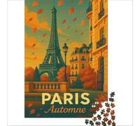 Paris Automne Puzzle 1000 pièces | puzzle pour vous aider à vous concentrer une activité apaisante qui encourage l'attention et occupe l'esprit à la maison