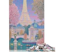Paris Belle Époque Puzzles en Bois 500 Pièces pour Adultes Jeu De Défi Familial Cadeaux d'anniversaire pour Jeux ÉduChatifs Décoration Tueur Ennuyeux 500pcs (52x38cm)