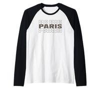 Paris Capitale France Inscription Manche Raglan