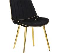 PARIS CHAISE NOIR/OR SET 2 PCS