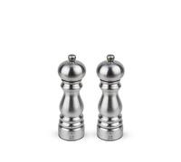 Paris Chef Duo de moulins à poivre et à sel manuels en inox, u'Select, 18 cm - 7in