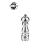 PEUGEOT - Moulin à Sel Paris Chef u'Select 18 cm - 6 Réglages de Moutures Prédéfinies - Innovation Sel Glace, Mécanisme Zirlion - En Inox - Fabrication Française - Coloris Inox