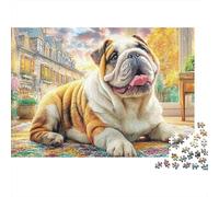 Paris Chien 1000pcs Thick Cardboard Kids Décor de Toile Confortable pour Animaux de Compagnie Puzzle Beginners Cognitive Development Educational Challenge Home Gift for Young Learners 70x50cm/1000pcs